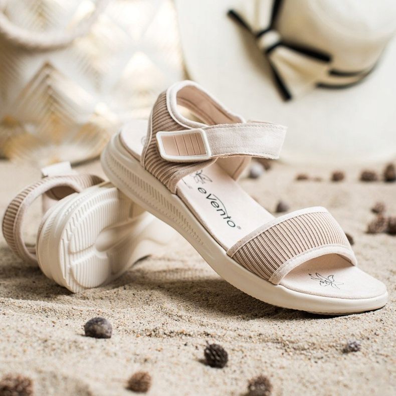 Sandales Velcro confortables Evento 20SD88-2022 beige 1