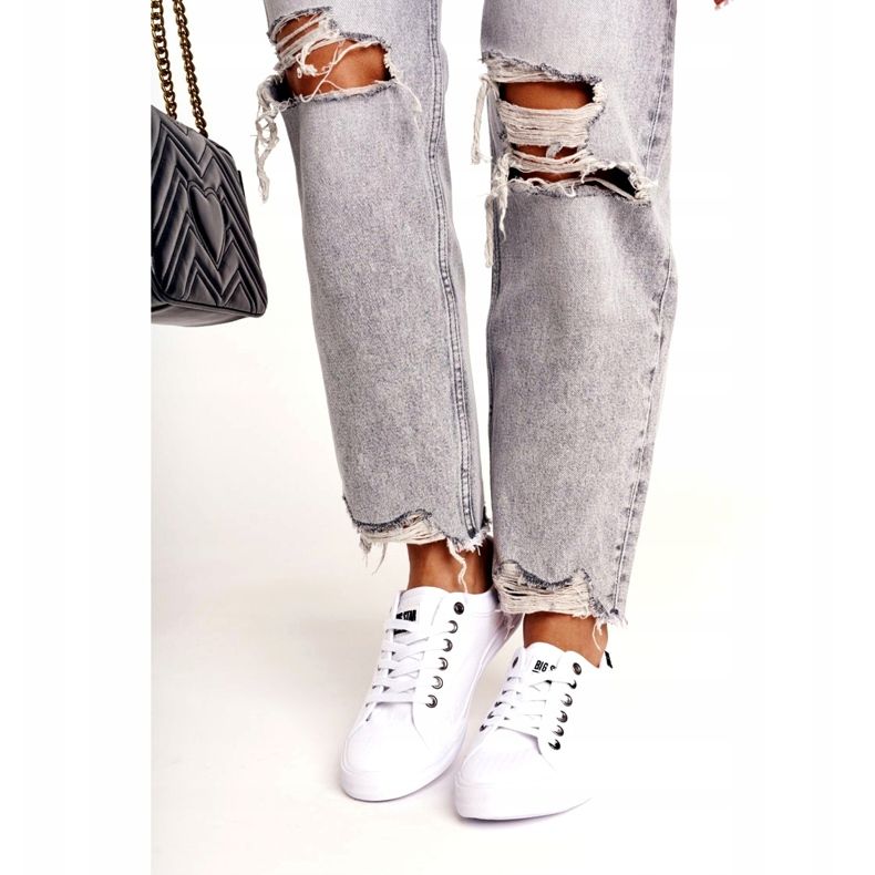 Chaussures Big Star W W274835 Blanc blanche 3