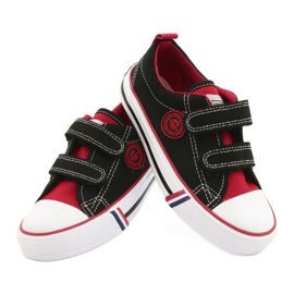 American Children's American Club LH62 Baskets noires Velcro le noir 3