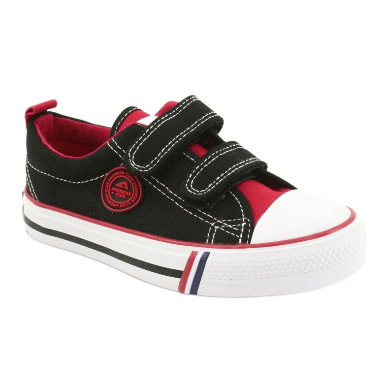 American Children's American Club LH62 Baskets noires Velcro le noir 1 American Children's American Club LH62 Baskets noires Velcro le noir 1