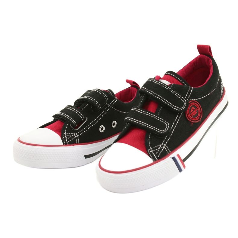 American Children's American Club LH62 Baskets noires Velcro 2