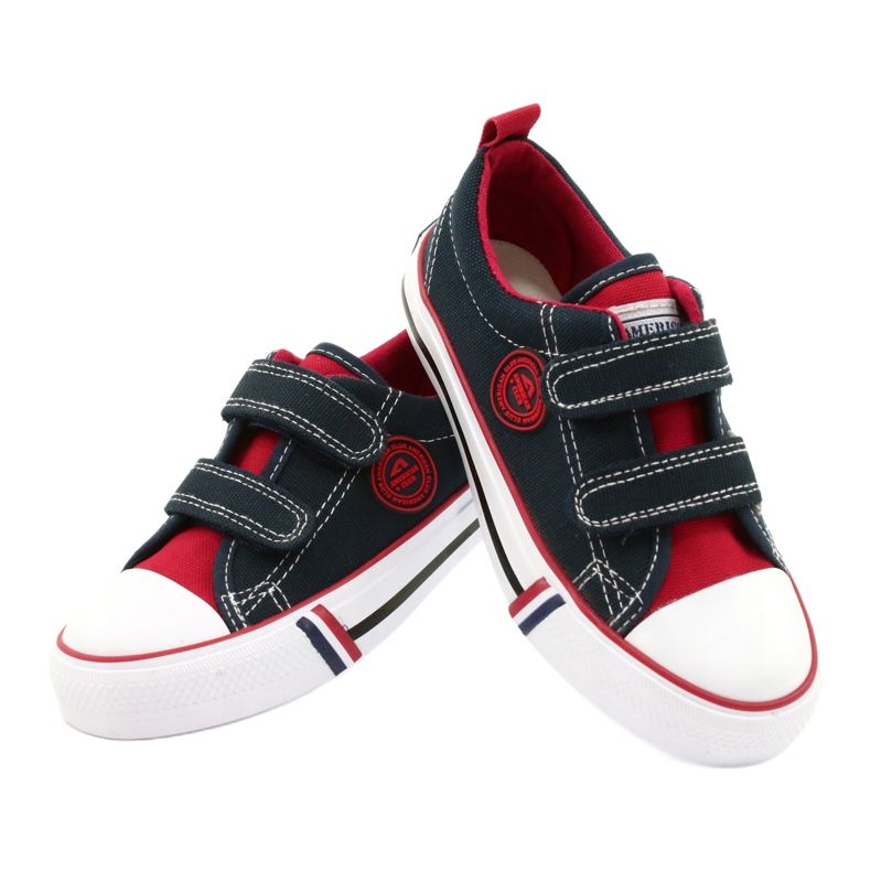 American Children's American Club LH62 Baskets Bleu Marine rouge 3