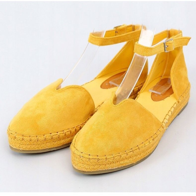 Espadrilles pour femmes avec une coupe en miel 1219 Jaune 1
