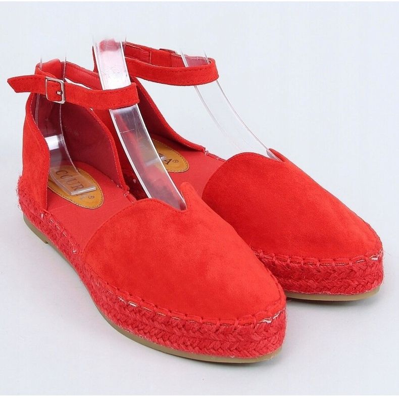 Espadrilles pour femme avec une coupe rouge 1219 Red 1