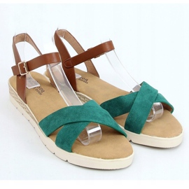 Sandales femme vertes 1031-15 Vert brun 1