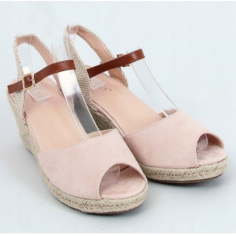 Espadrilles bout ouvert beige 77-207 Nude brun 1 Espadrilles bout ouvert beige 77-207 Nude brun 1