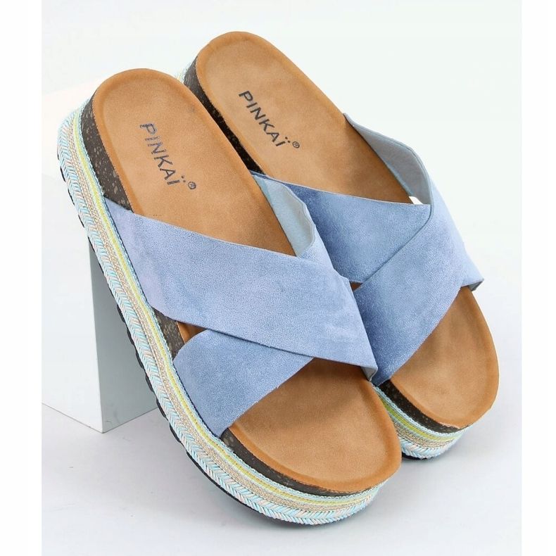 Chaussons en liège bleu LS016 Bleu 1