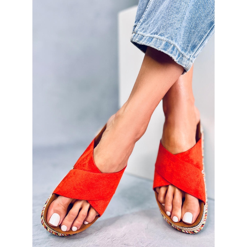 Chaussons en liège orange LS016 Orange 1 Chaussons en liège orange LS016 Orange 1