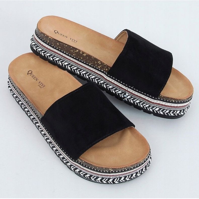 Chaussons liège noir 218-211 Noir le noir 1