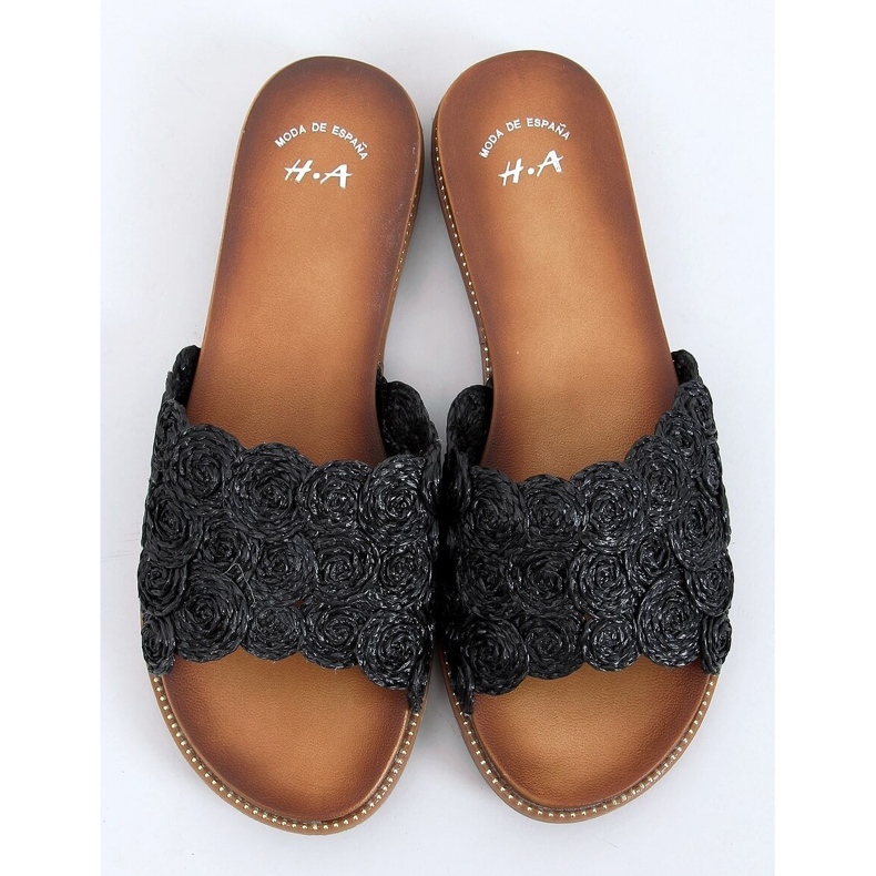 Chaussons noirs pour femmes H006 Noir 1