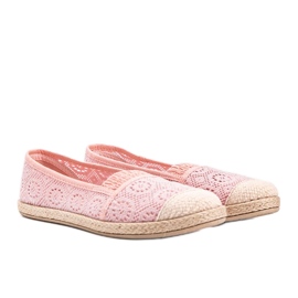Espadrilles en tissu rose Laney 1 Espadrilles en tissu rose Laney 1