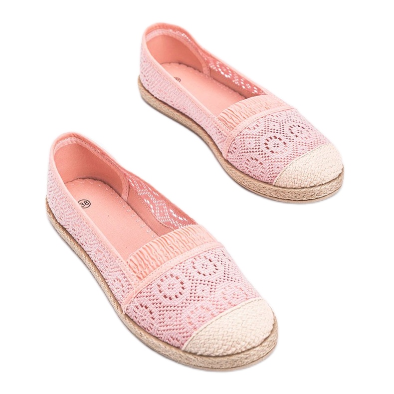 Espadrilles en tissu rose Laney 2