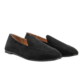 Mocassins noirs en éco suède de Devyn le noir 2