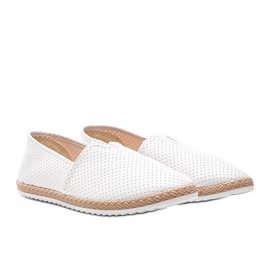 Mocassins ajourés blancs Jaylene blanche 1