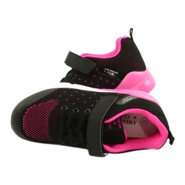 American Club Chaussures De Sport Fille Avec Velcro RL11 Noir / Rose le noir 4 American Club Chaussures De Sport Fille Avec Velcro RL11 Noir / Rose le noir 4