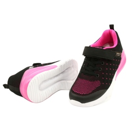 American Club Chaussures De Sport Fille Avec Velcro RL11 Noir / Rose 2