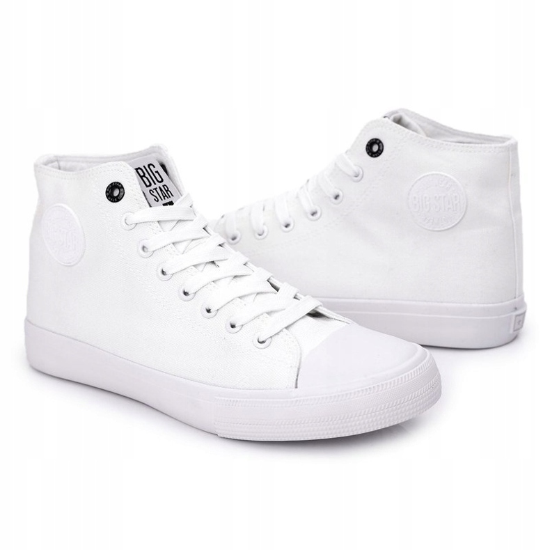 Baskets montantes classiques pour hommes Big Star FF174551 Blanc blanche 4