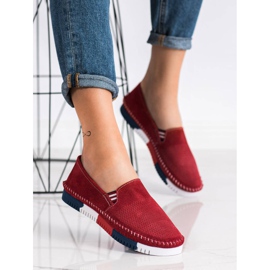 ARTIKER Slipons en cuir sur la plate-forme rouge 1