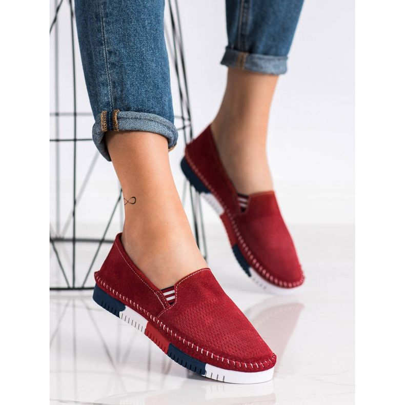 ARTIKER Slipons en cuir sur la plate-forme rouge 1