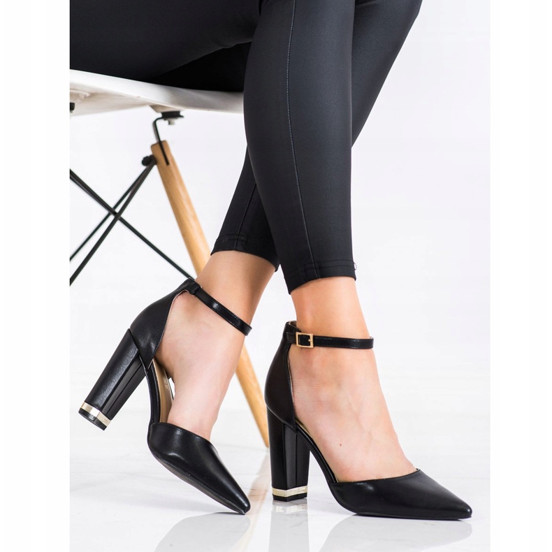 Diamantique Escarpins élégants à Spitz le noir 2