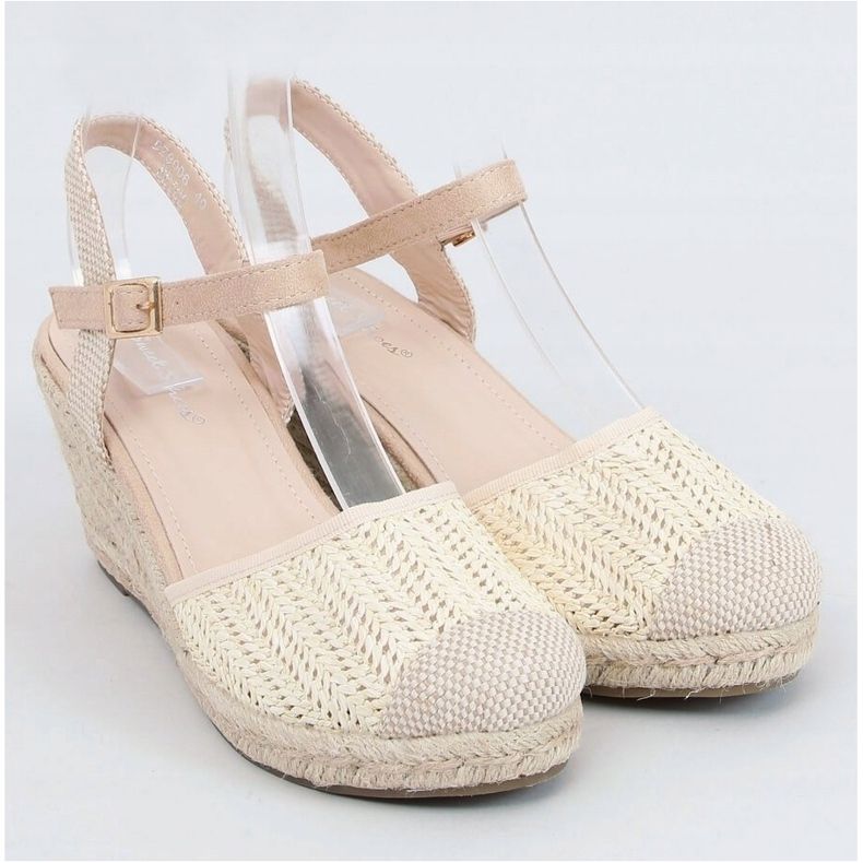 Espadrilles sur un coin beige DZ8006 Beige écru 1 Espadrilles sur un coin beige DZ8006 Beige écru 1
