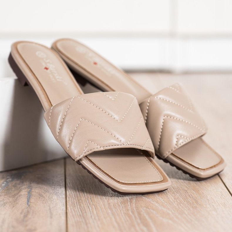 S. BARSKI Chaussons matelassés S.BARSKI beige 1