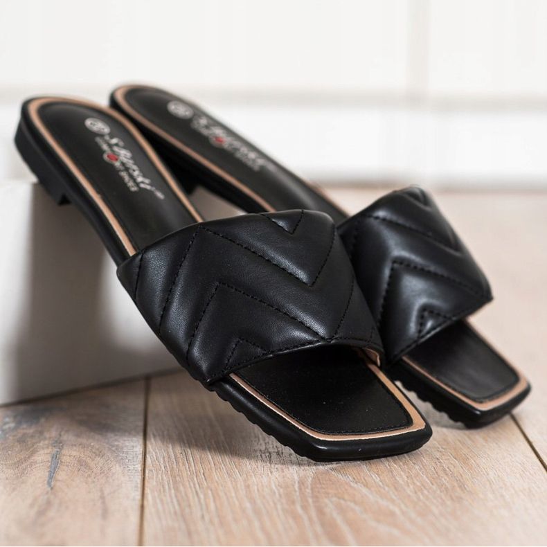 S. BARSKI Chaussons matelassés S.BARSKI noir 1