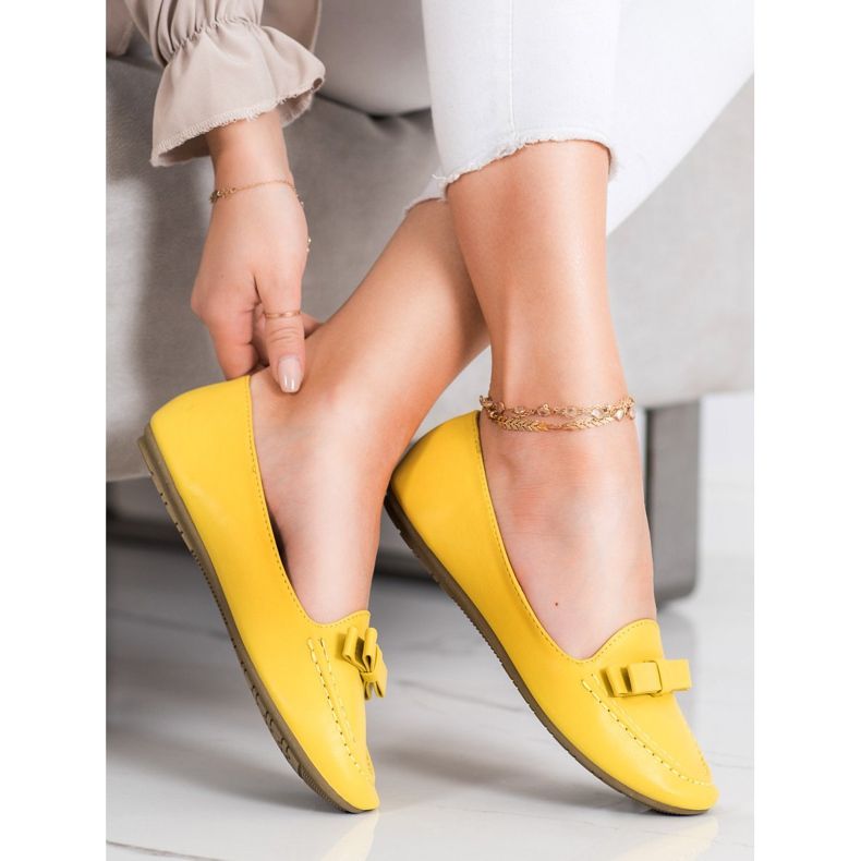 SHELOVET Seigneurs jaunes avec cuir écologique 1