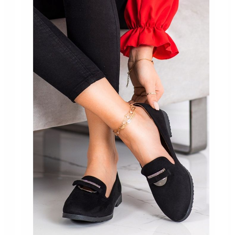 SHELOVET Seigneurs élégants avec zircone cubique le noir 1