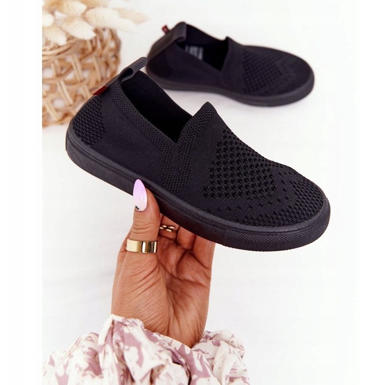 Baskets Slip-On Big Star HH374107 pour enfants noires 1