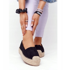 Espadrilles On The Straw Platform Black Highway le noir 6