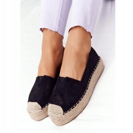 Espadrilles On The Straw Platform Black Highway le noir 3