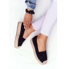 Espadrilles On The Straw Platform Black Highway le noir 1