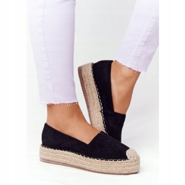 Espadrilles On The Straw Platform Black Highway le noir 5