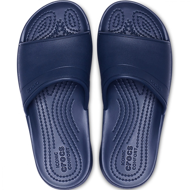 Chaussons Crocs Classic Slide Kids pour enfants 204981 410 bleu marine 2