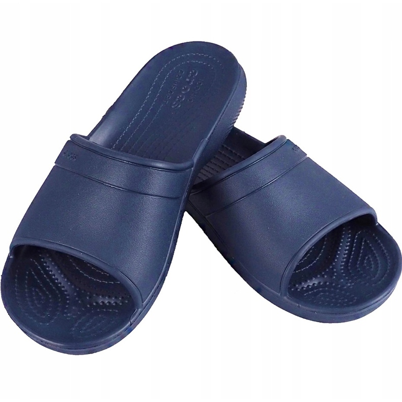 Chaussons Crocs Classic Slide Kids pour enfants 204981 410 bleu marine 1