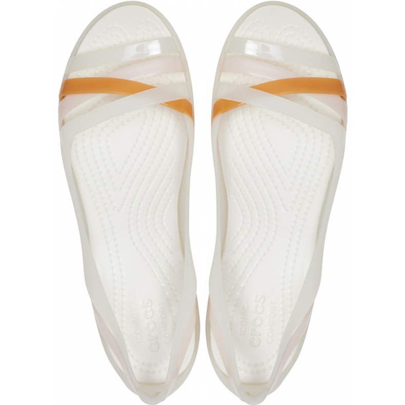 Sandales Crocs Isabella Huarche 2 Flat W blanc 204912 12U 2