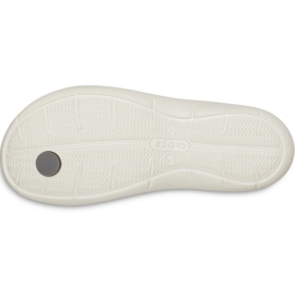 Pantoufles Crocs pour femmes Swiftwater Webbing Flip W Gris clair 205479 Oct. 5