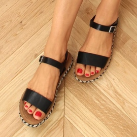 TH005 Sandales espadrilles noires le noir 1 TH005 Sandales espadrilles noires le noir 1