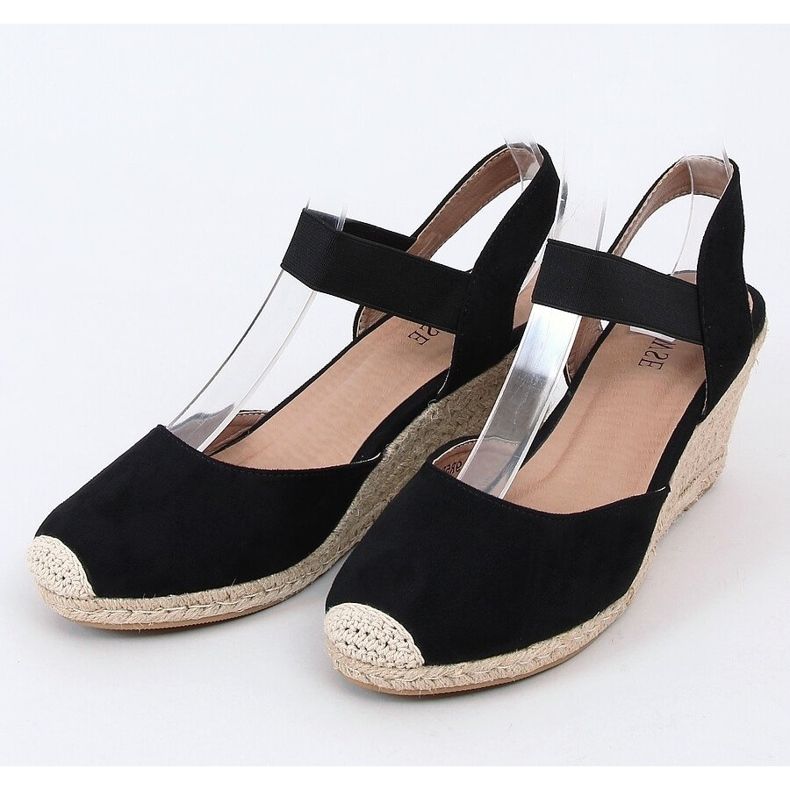 Espadrilles noires sur compensées 9R50 Noir le noir 1