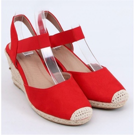 Espadrilles rouges sur compensées, rouge 9R50 Rouge 1