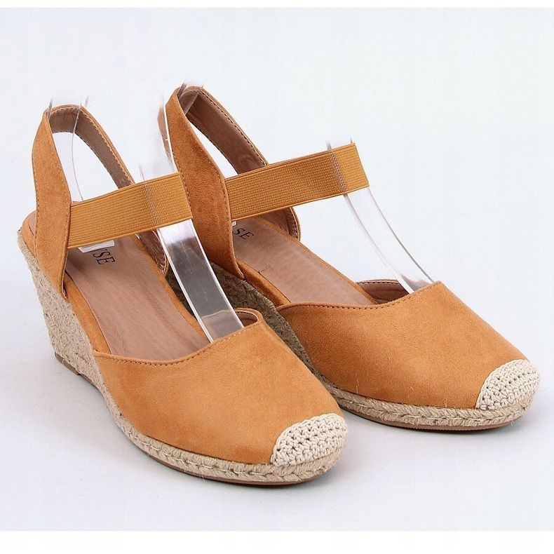 Espadrilles compensées camel 9R50 Camel multicolore 1