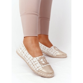 EVE Espadrilles dorées pour femmes élégantes Be My Love beige 2
