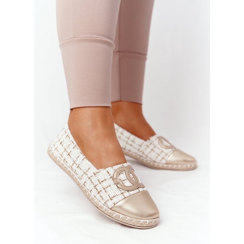 EVE Espadrilles dorées pour femmes élégantes Be My Love beige 2