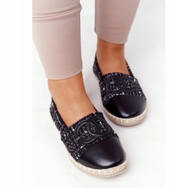 EVE Espadrilles noires élégantes pour femmes Be My Love beige le noir 1