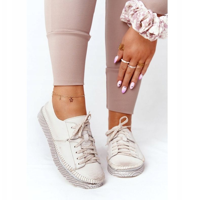 Chaussures en cuir femme Maciejka 05054-25 Doré 2