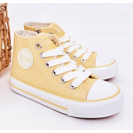 Baskets montantes pour enfants avec fermeture éclair Big Star HH374138 Jaune 1