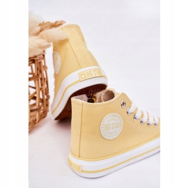 Baskets montantes pour enfants avec fermeture éclair Big Star HH374138 Jaune 2