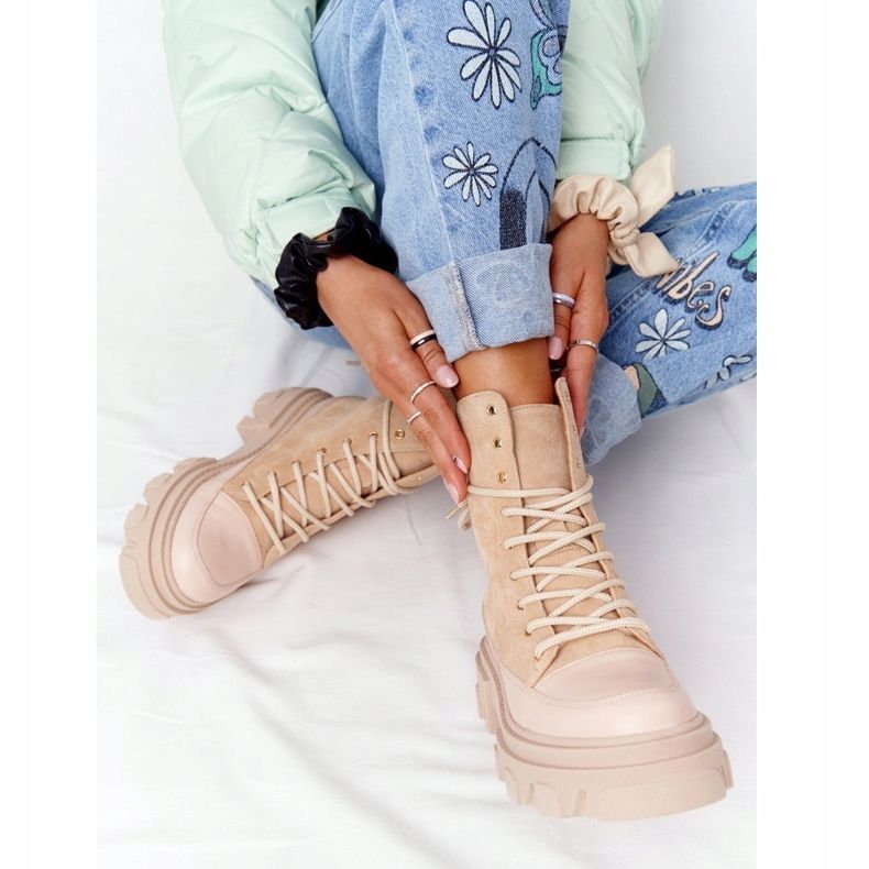 Lewski Shoes Bottes Daim Workery Chaussures Lewski 3007-0 Sable beige multicolore 2