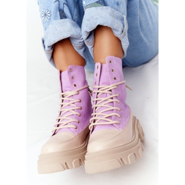 Lewski Shoes Bottines Daim Chaussures Workery Lewski 3007-0 Violet beige 1 Lewski Shoes Bottines Daim Chaussures Workery Lewski 3007-0 Violet beige 1